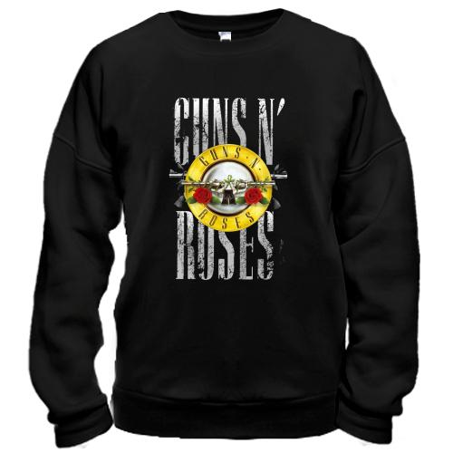 Свитшот с надписью и лого Guns n` roses